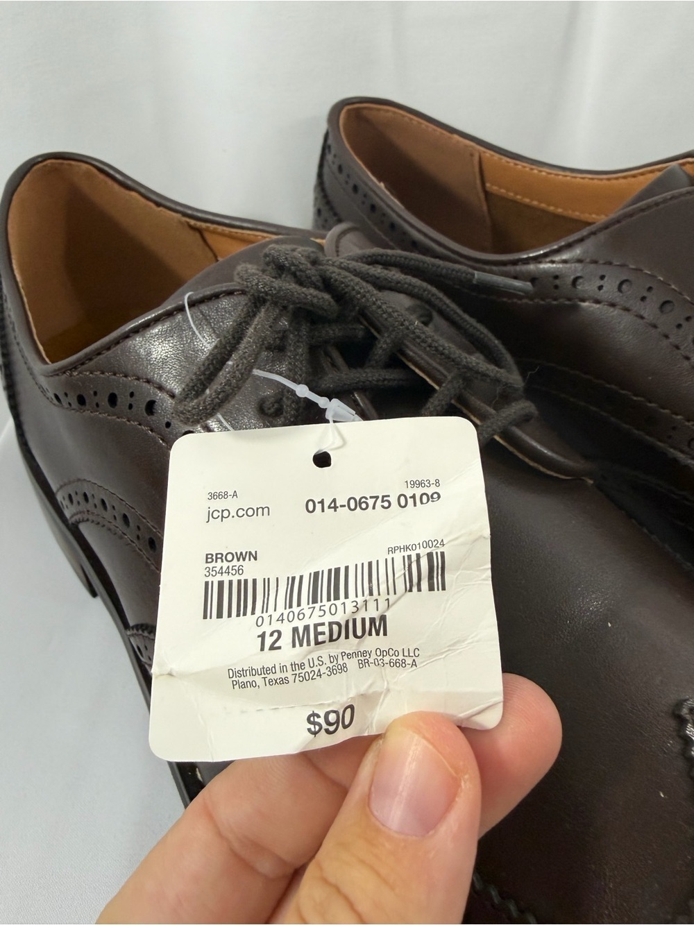NWT Stafford Men’s Size 12 Brown Dress Shoes - Picture 3 of 10